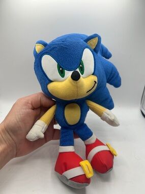 Blue Plush Character Toy with Yellow Accents - Soft Cuddly Plush